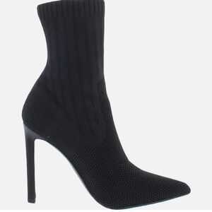 Steve Madden Discreet Womens Knit Pointed Toe Ankle Boots